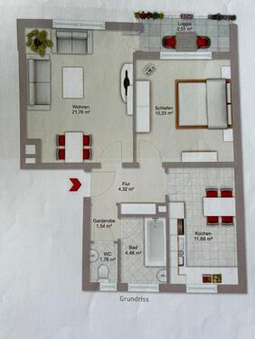 Foto - 2 Zimmer Etagenwohnung zum Kaufen in Augsburg