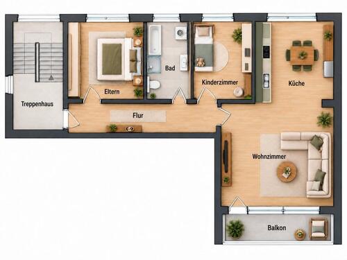 Foto - 3 Zimmer Etagenwohnung zur Miete in Papenburg