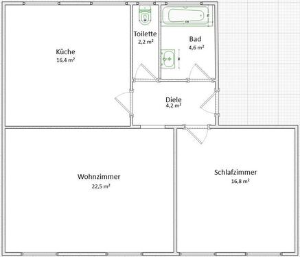Foto - Attraktive, Kernsanierte 2-Zimmer Wohnung in Krefeld Zentrum