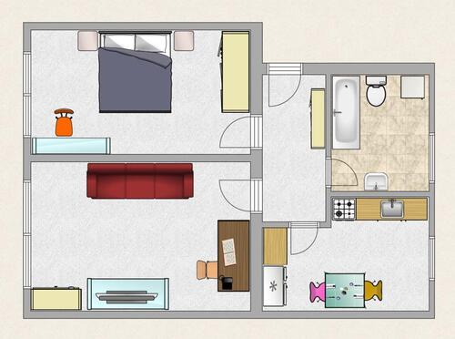 Foto - 2 Zi.-Wohnung im Zentrum - 410,00&nbsp;EUR Kaltmiete, ca.&nbsp; 59,00&nbsp;m&sup2;