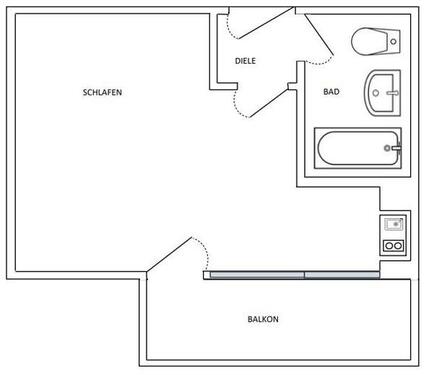 Foto - Teilmöblierte 1 Zimmer Wohnung zu vermieten in München