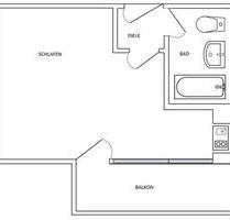 Teilmöblierte 1 Zimmer Wohnung zu vermieten in München