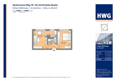 Foto - Etagenwohnung in Halle (Saale) zur Miete