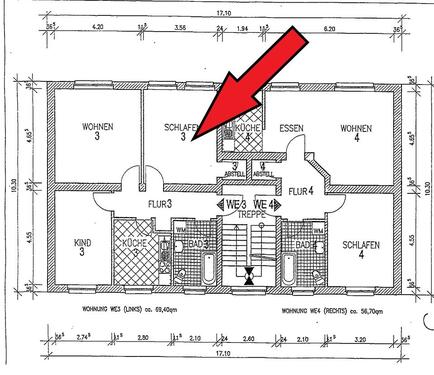 Foto - 3 Zimmer Etagenwohnung zur Miete in Rostock