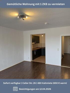 Foto - Zentrale 1-ZKB-Wohnung mit neuer Einbauküche und Südbalkon