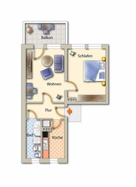 Foto - Etagenwohnung zur Miete in Freiberg