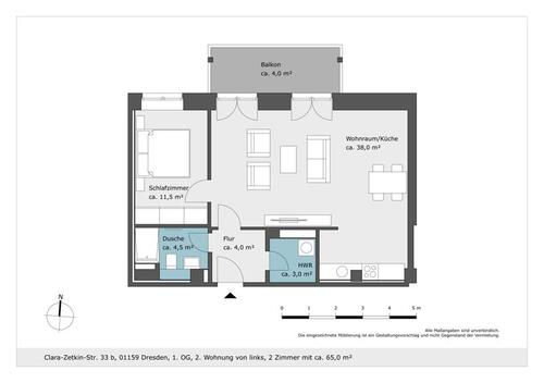 Foto - Etagenwohnung zur Miete in Dresden