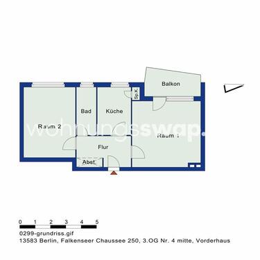 Foto - Wohnungsswap - 2 Zimmer, 57 m² - Falkenseer Chaussee, Spandau, Berlin