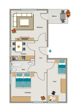 Foto - 3 Zimmer Etagenwohnung zur Miete in Gelsenkirchen