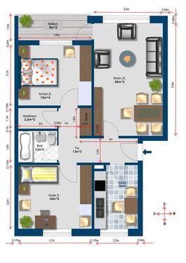 Foto - 3 Zimmer Wohnung 65m2 ohne Provision f. AnlegerEigenbedarf