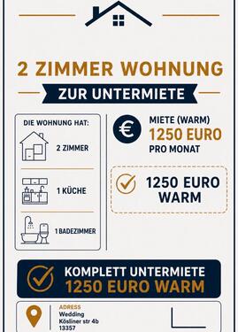 Foto - Wohnung vermieten Wedding - 1.250,00&nbsp;EUR Kaltmiete, ca.&nbsp; 50,00&nbsp;m&sup2;