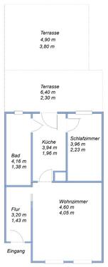 Foto - 2 Raum Wohnung mit großer Terrasse