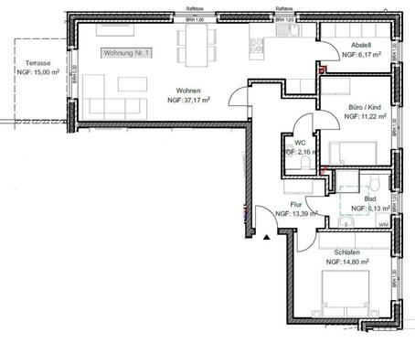 Foto - 3 Zimmer Erdgeschoßwohnung zur Miete in Nordwalde