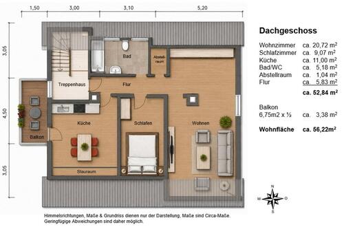 Foto - 2 Zimmer Dachgeschoßwohnung zum Kaufen in Neuburg an der Donau