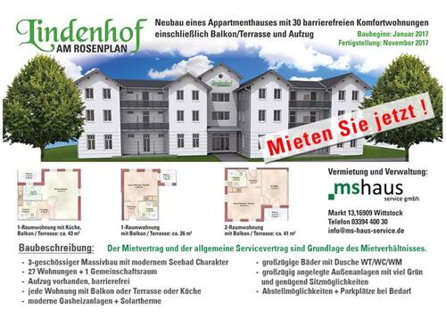 Foto - Etagenwohnung zur Miete in Wittstock/Dosse