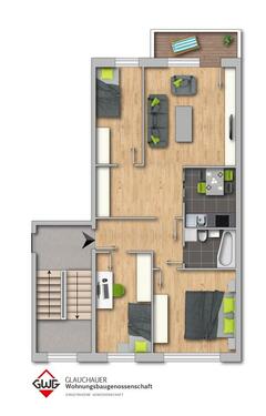 Foto - 4 Zimmer Etagenwohnung zur Miete in Glauchau