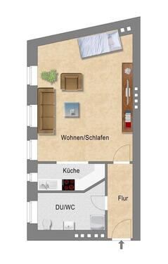 Foto - 1 Zimmer Etagenwohnung zur Miete in Magdeburg