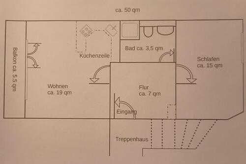 Foto - 2 Zimmer Wohnung - 260.000,00&nbsp;EUR Kaufpreis, ca.&nbsp; 50,00&nbsp;m&sup2;