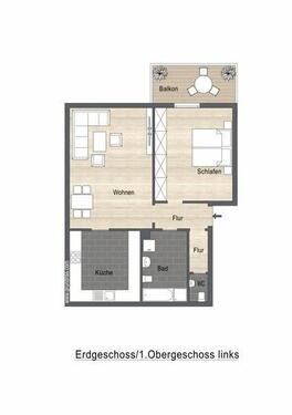 Foto - Schicke 2-Zimmer-Wohnung mit Einbauküche