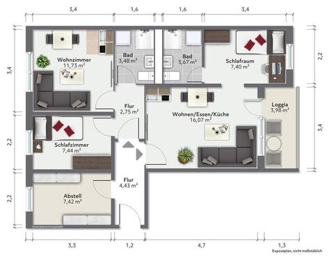 Foto - 4 Zimmer Etagenwohnung zur Miete in Greifswald