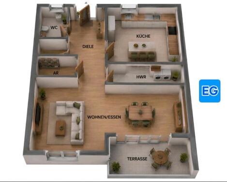 Foto - 4 Zimmer Doppelhaushälfte zum Kaufen in Westerstede