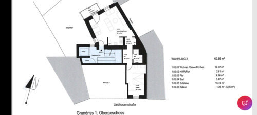 Foto - Innenstadt- Kernsanierte 2 ZKB Wohnung