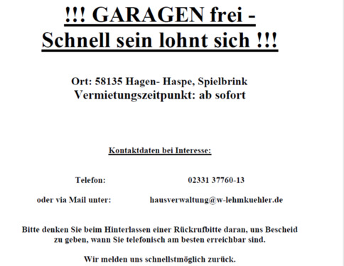 Foto - Garagen in hervorragender Lage am Spielbrink