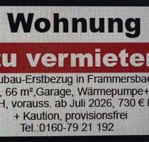 Einliegerwohnung, energetisch top Neubau - Flörsbachtal