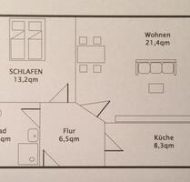 2-Raumwohnung zu vermieten 56qm, in 99974 Mühlhausen - Mühlhausen (Thüringen)