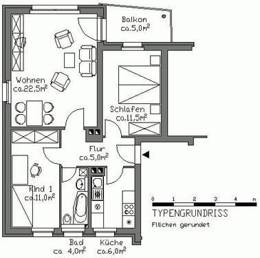 Foto - 3 Zimmer Erdgeschoßwohnung zur Miete in Hannover