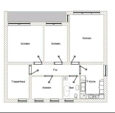 Foto - 4 Zimmer Etagenwohnung zur Miete in Erlangen