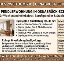 Gemütliches Zweitdomizil Möblierte Pendlerwohnung - Osnabrück Nahne