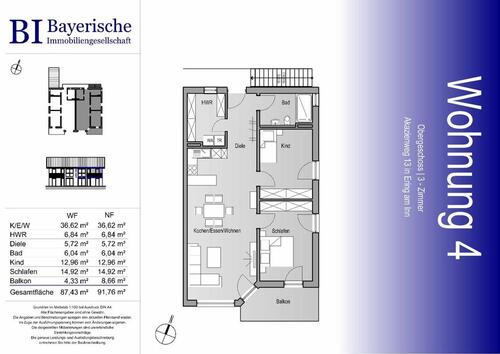Foto - 3 Zimmer Etagenwohnung in Ering
