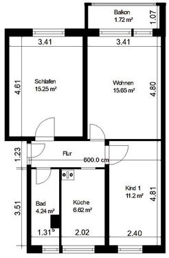 Foto - Etagenwohnung in Dippoldiswalde zur Miete