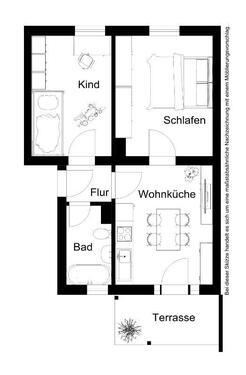 Foto - Erdgeschoßwohnung in Düsseldorf zur Miete
