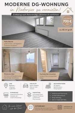 Foto - Moderne DG-Wohnung - 700,00&nbsp;EUR Kaltmiete, ca.&nbsp; 65,00&nbsp;m&sup2;