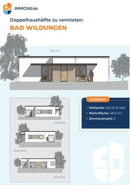 Foto - Neubau Moderne Doppelhaushälfte zu vermieten in Bad Wildungen (Erstbezug 2026) – kompakt, barrierearm, hochwertig ausgestattet.