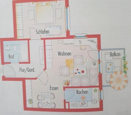 Foto - Vermiete 2,5 Zimmer Wohnung - 830,00&nbsp;EUR Kaltmiete, ca.&nbsp; 55,00&nbsp;m&sup2;