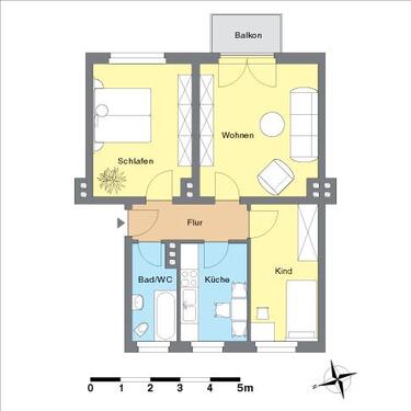 Foto - Etagenwohnung in Dessau-Roßlau zur Miete