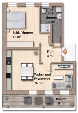 Foto - Etagenwohnung in Dingolfing zur Miete