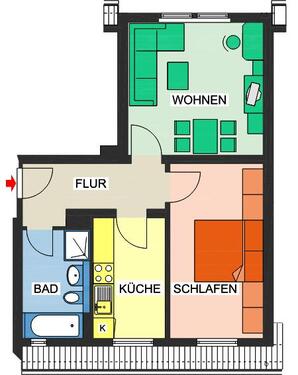 Foto - 2 Zimmer Etagenwohnung in Chemnitz