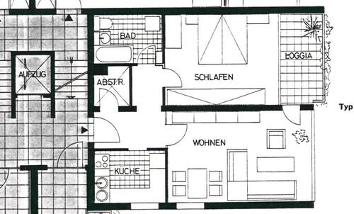Foto - Helle 2-Zimmer-Wohnung mit Balkon und Aufzug in Herne-Horsthausen
