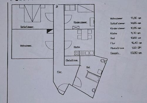 Foto - 3 Raum Wohnung - ab 01.06.2026 frei