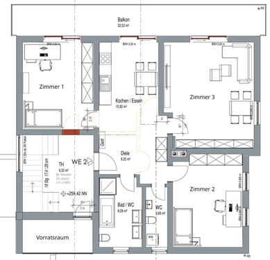 Foto - Zimmer in 3-Zimmer-WG mit ruhiger, grüner Umgebung in Lengfeld