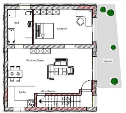 Foto - 2 Zimmer Erdgeschoßwohnung in Bad König