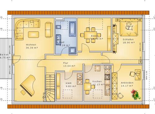 Foto - Moderne helle 3,5 ZKB ca. 105m² in Büschergrund Balkon Stellplatz
