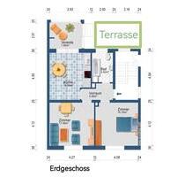 Mietwohnung in Mannheim - Seckenheim 2ZKBB + Terrasse
