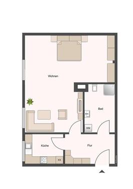 Foto - 1 Zimmer Erdgeschoßwohnung zur Miete in Dresden