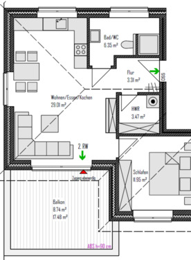 Foto - Dachgeschoßwohnung in Emstek zur Miete