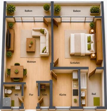Foto - 2 Zimmer Etagenwohnung zum Kaufen in Buckenhof